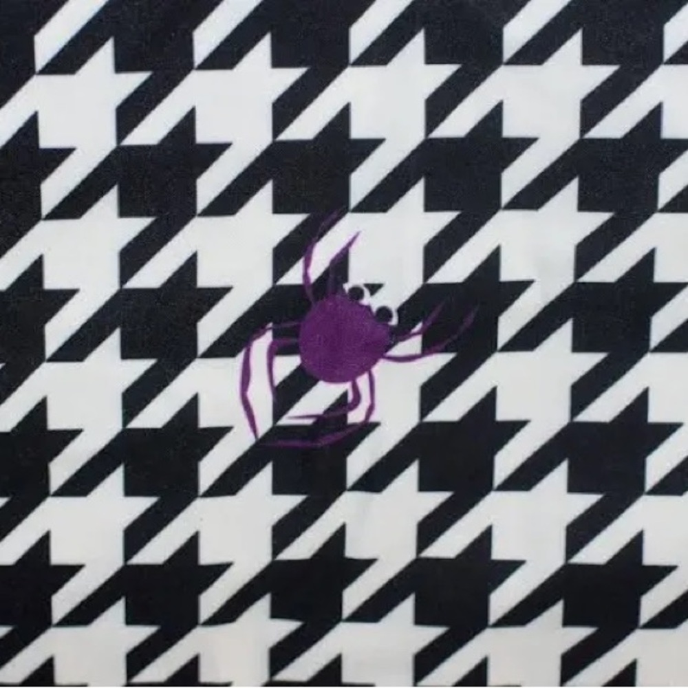 NWOT Unique Vintage Houndstooth Creepy Crawler Spider Darcy Dress Halloween Sz M - Picture 3 of 12